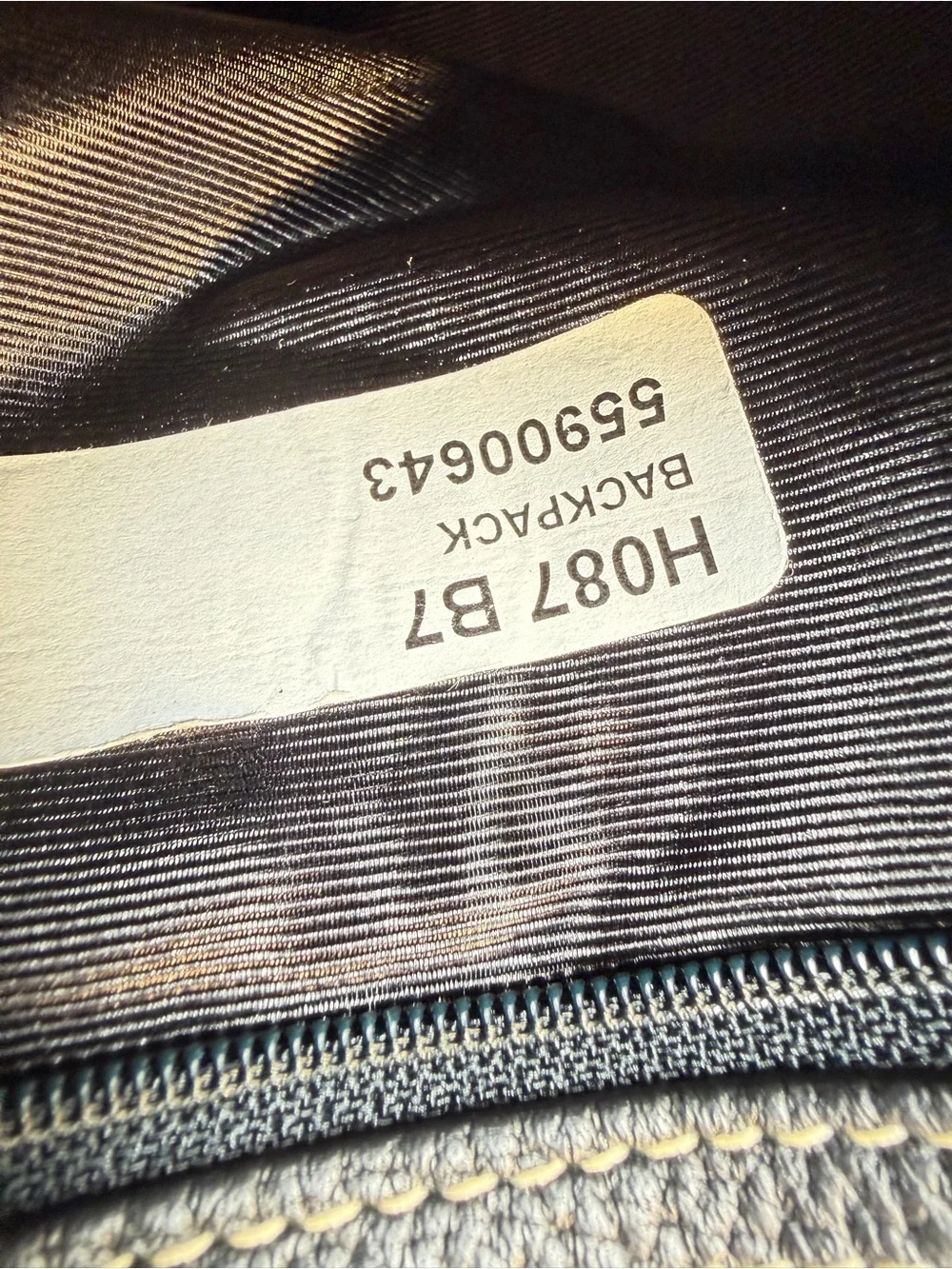 Dooney & Bourke Gray Monogram Backpack with Black Trim H087